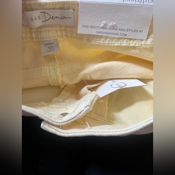 Womens Pale Yellow Girlfriend Ankle jeans NWT - Picture 5 of 5
